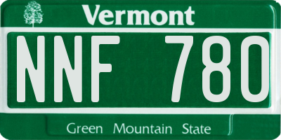 VT license plate NNF780
