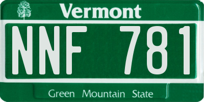 VT license plate NNF781