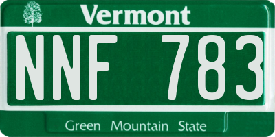 VT license plate NNF783