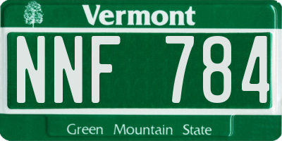 VT license plate NNF784