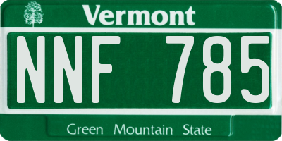 VT license plate NNF785