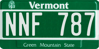 VT license plate NNF787