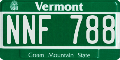 VT license plate NNF788