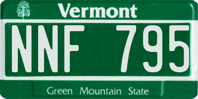 VT license plate NNF795