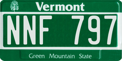 VT license plate NNF797