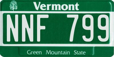 VT license plate NNF799