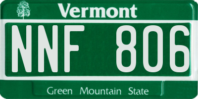VT license plate NNF806