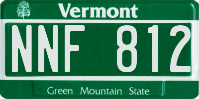 VT license plate NNF812