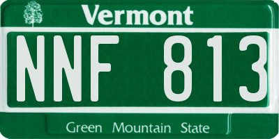 VT license plate NNF813