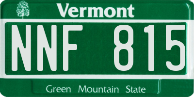 VT license plate NNF815