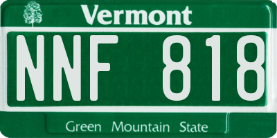 VT license plate NNF818