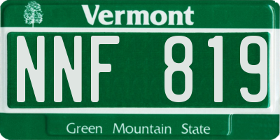 VT license plate NNF819