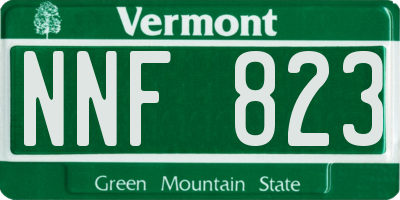 VT license plate NNF823