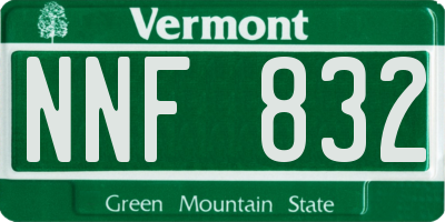 VT license plate NNF832