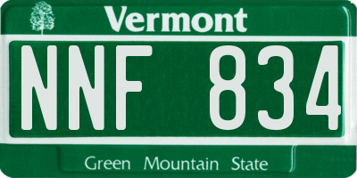 VT license plate NNF834