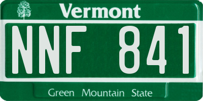 VT license plate NNF841