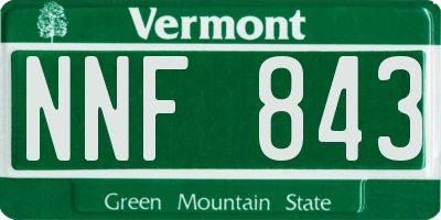 VT license plate NNF843