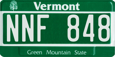 VT license plate NNF848