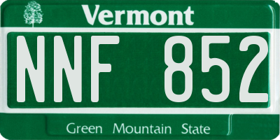 VT license plate NNF852