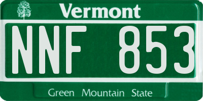 VT license plate NNF853