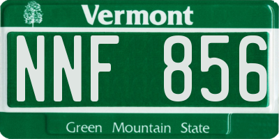 VT license plate NNF856
