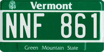 VT license plate NNF861