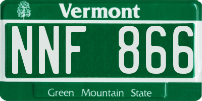 VT license plate NNF866