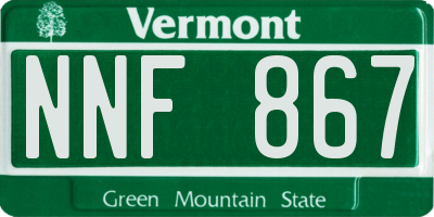 VT license plate NNF867