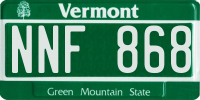 VT license plate NNF868