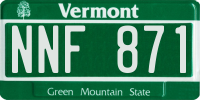 VT license plate NNF871