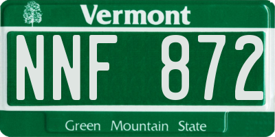 VT license plate NNF872