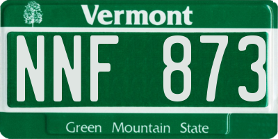 VT license plate NNF873