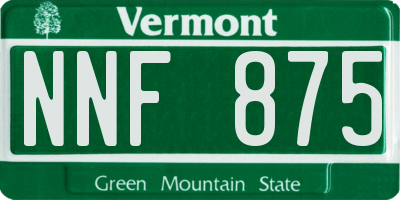 VT license plate NNF875