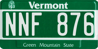 VT license plate NNF876