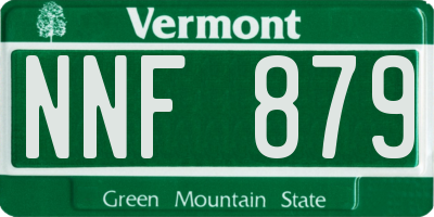 VT license plate NNF879