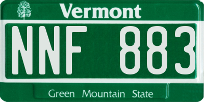 VT license plate NNF883