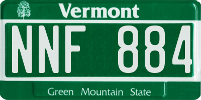 VT license plate NNF884
