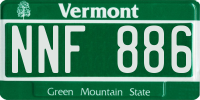 VT license plate NNF886