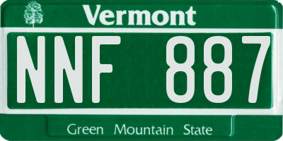 VT license plate NNF887