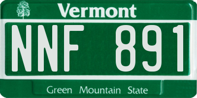 VT license plate NNF891