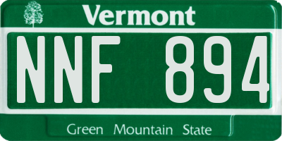 VT license plate NNF894