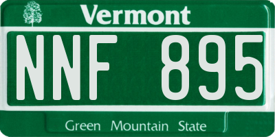 VT license plate NNF895