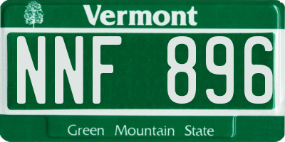 VT license plate NNF896