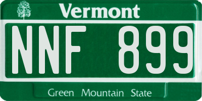 VT license plate NNF899