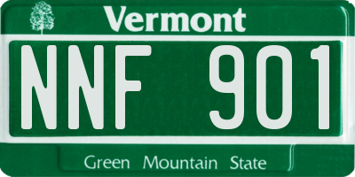 VT license plate NNF901