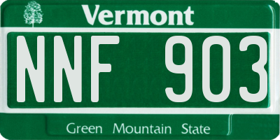 VT license plate NNF903