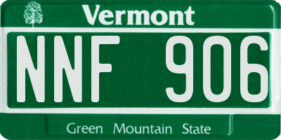 VT license plate NNF906