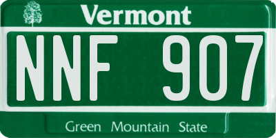 VT license plate NNF907