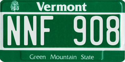 VT license plate NNF908