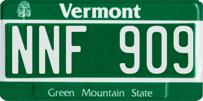 VT license plate NNF909